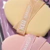 The yellow and pink heart-shaped makeup sponge set and the beauty egg makeup tool fit well and do not absorb powder Application Scenario